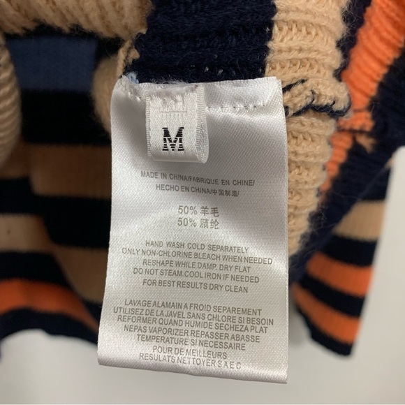 402 And Beyond Wool Acrylic Striped Knit Sweater Size M - Picture 3 of 6